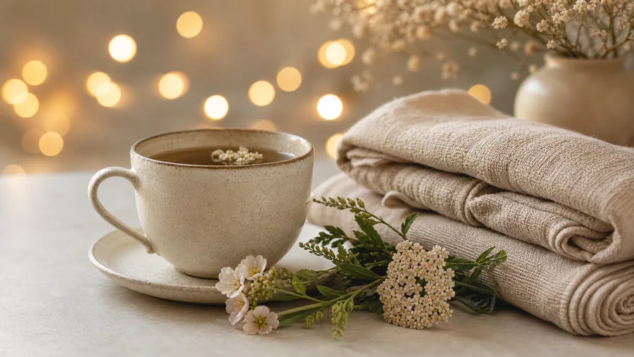 warm herbal tea during a consultation